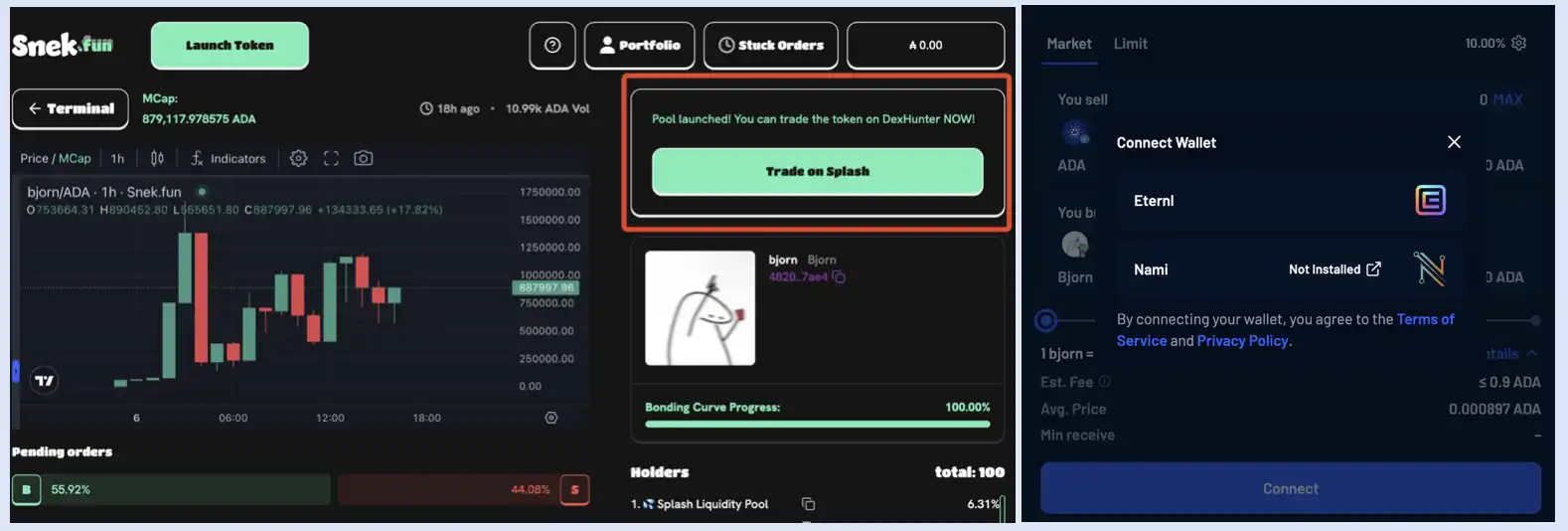 The worst competitor of Pump.fun, is Cardano meme launch platform Snek.fun a dead light on the track? | Web3 scam today