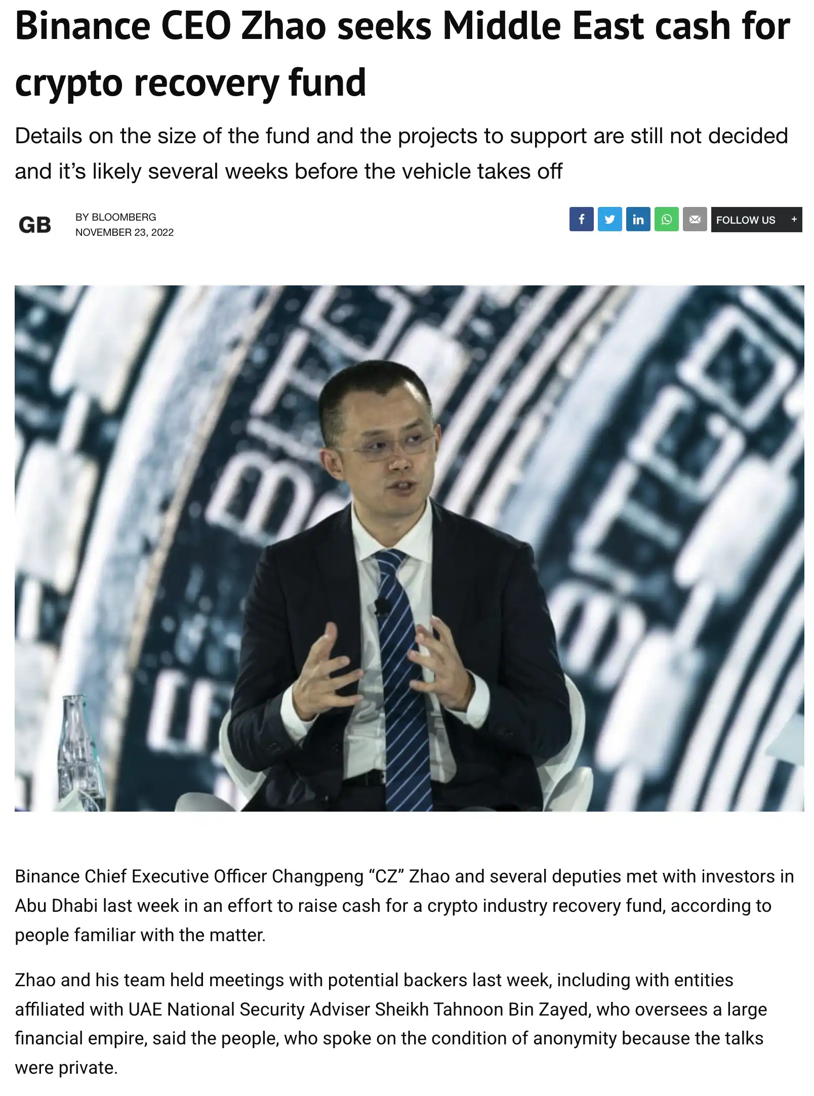 cover image of news article