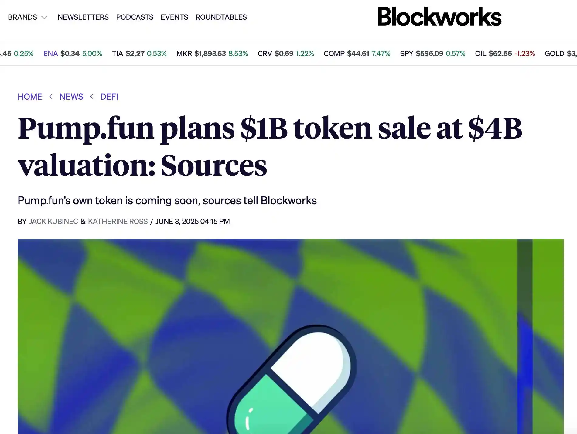 cover image of news article