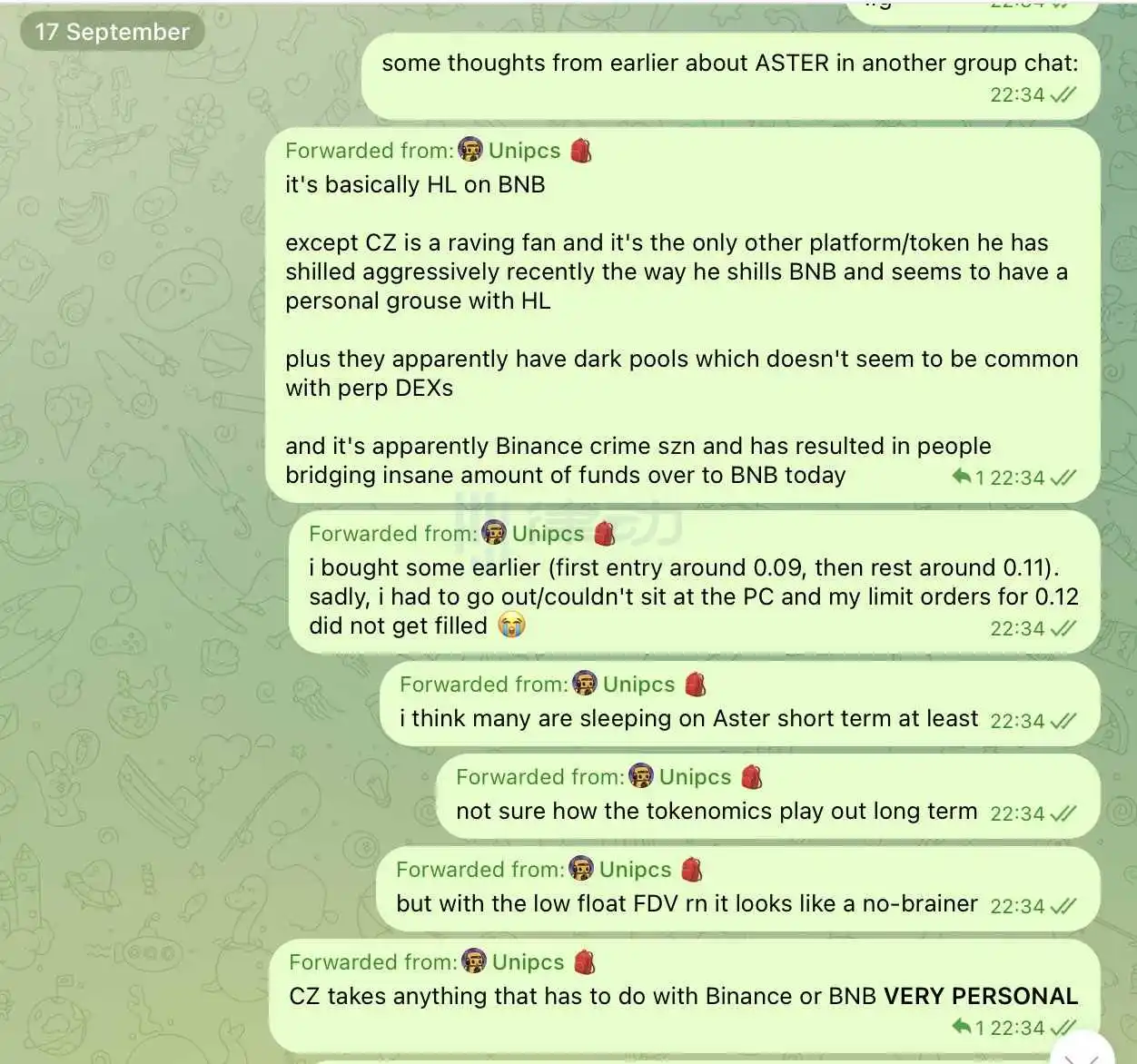 Cryptocurrency KOL Unipcs: ASTER’s actual cost is 0.0922 USD, with current unrealized gains exceeding 7.1 million USD Cryptocurrency KOL Unipcs: ASTER’s actual cost is 0.0922 USD, with current unrealized gains exceeding 7.1 million USD