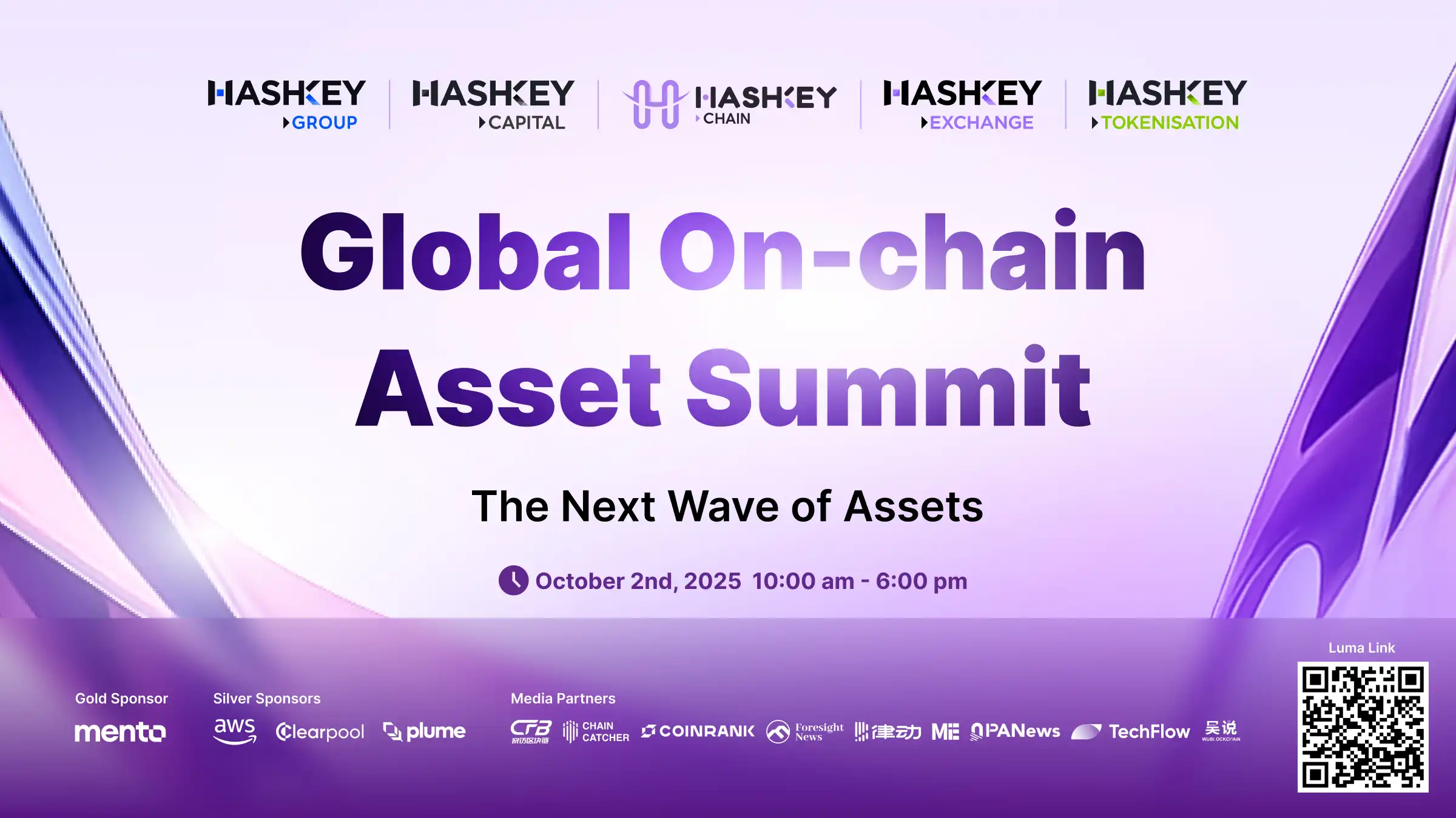 HashKey Group will host the Global On-Chain Asset Summit on October 2nd, where Dr. Xiao Feng will have a conversation with Vitalik. HashKey Group will host the Global On-Chain Asset Summit on October 2nd, where Dr. Xiao Feng will have a conversation with Vitalik.