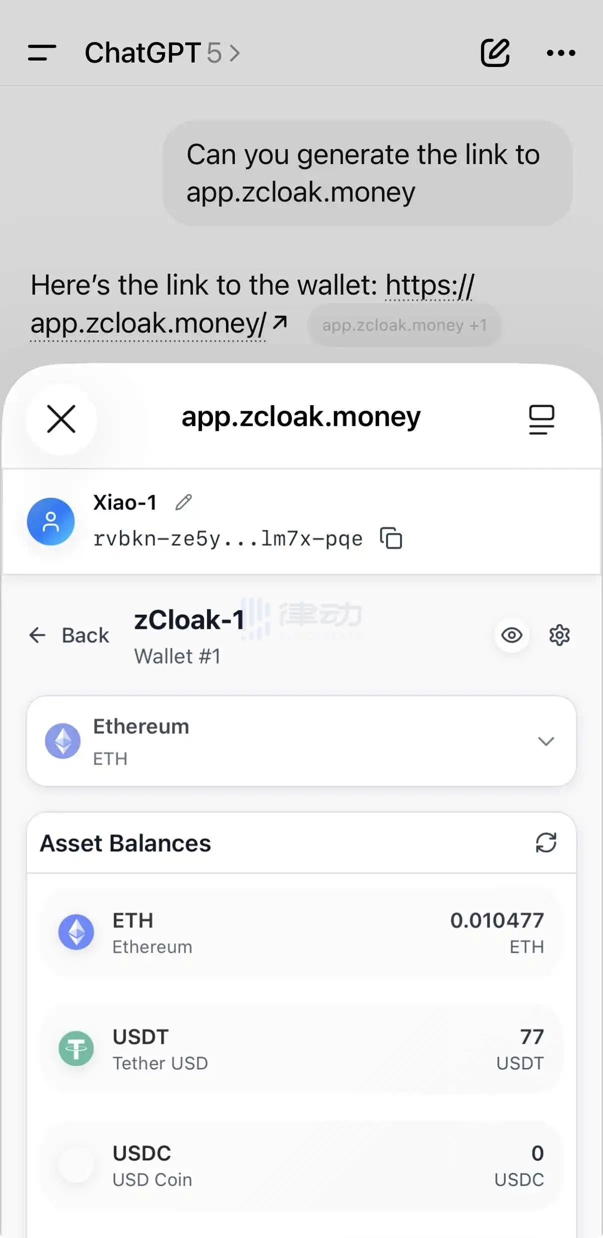 zCloak Passkey Wallet has successfully integrated with ChatGPT and Claude APP zCloak Passkey Wallet has successfully integrated with ChatGPT and Claude APP