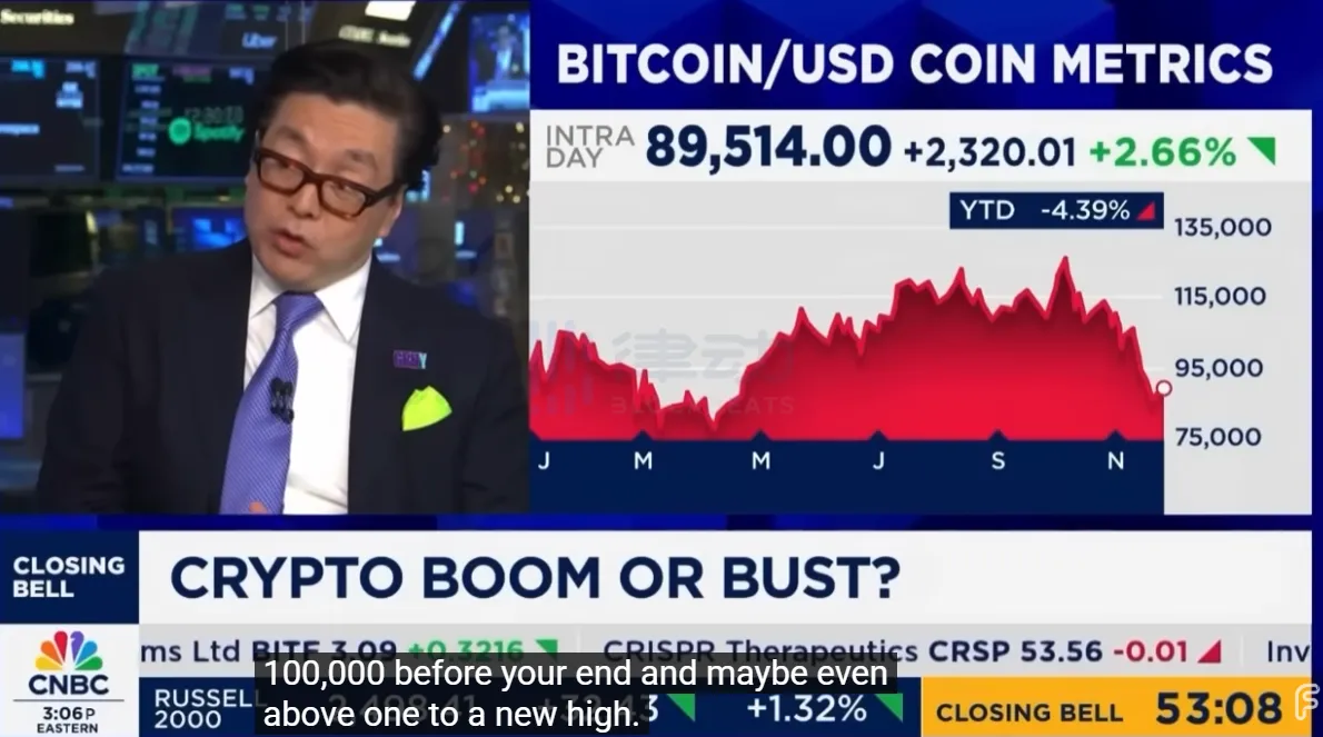 Tom Lee: BTC Likely to Reach $100,000 This Year, “Maybe” Hit New High Tom Lee: BTC Likely to Reach $100,000 This Year, “Maybe” Hit New High