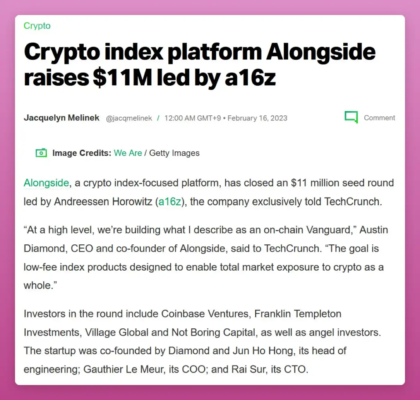 cover image of news article